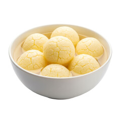 Traditional Moroccan Maamoul Semolina Cookies in a White Bowl