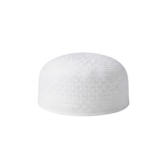 White Islamic Prayer Cap for Ramadan and Eid Celebrations