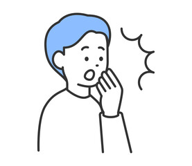 Obraz premium ビックリする男性のイラスト ベクター