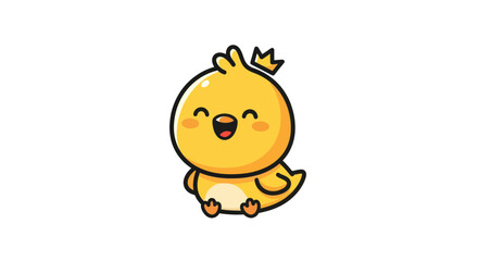 Obraz premium Cartoon chick character illustration
