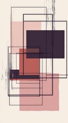 Vibrant abstract art featuring bold pink and black color scheme modern visual design.