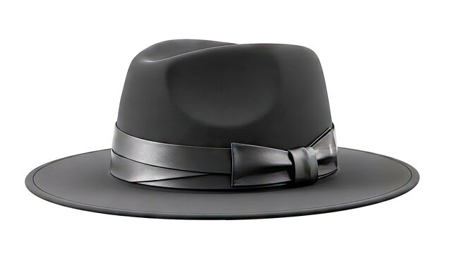 Black Fedora Hat with Ribbon Bow