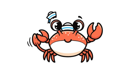 Cartoon crab character illustration © Dyrrooth