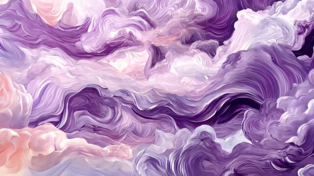 Captivating abstract purple and pink cloud motion in dynamic fluid art