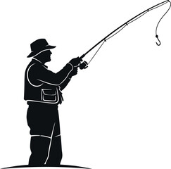 man with fishing rod