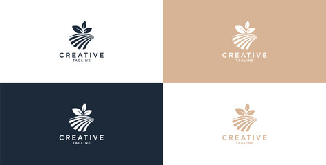 Obraz premium Creative logo design vector illustration depicting economic idea.