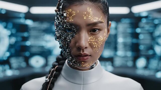 Futuristic Humanoid - A Glimpse into the Future of Artificial Intelligence.