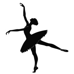 Ballet dancer pirouetting silhouette © Monira