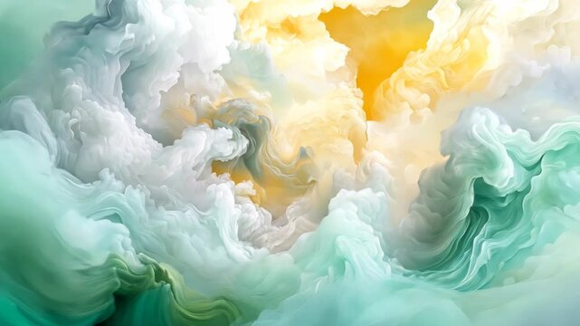 Mesmerizing abstract clouds with vivid swirls and soothing pastel shades