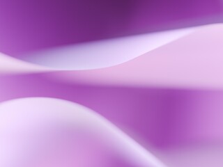 Fototapeta premium Abstract Purple and Lavender Wavy Lines with Soft Gradient Background 3d render