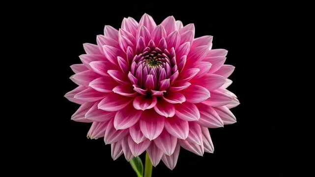 Single pink dahlia in full bloom