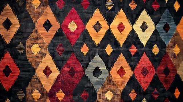 Vibrant geometric pattern seamlessly morphs in dynamic animation sequence