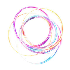 Colorful swirls abstract background design isolated on transparent background