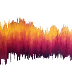 Vibrant soundwave audio spectrum visualization isolated on transparent background