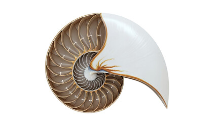 Obraz premium Nautilus Shell Cross-Section