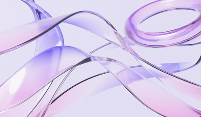 Gradient glass futuristic curve motion background. banner poster trendy modern holographic design wallpaper art glossy liquid.3d rendering illustration