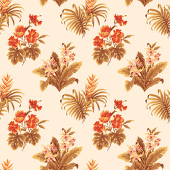 seamless background with flowers