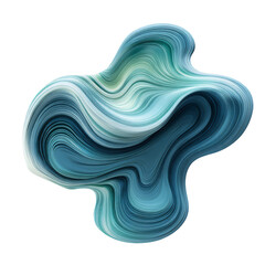 Abstract blue swirls background design element isolated on transparent background