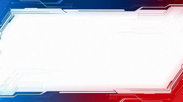 Abstract blue red circuit frame business background
