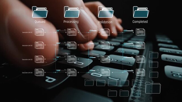 Task workflow system showing document progress through stages. Task tracking improves productivity, ensures visibility, task tracking supports planning, and task tracking manages status. Marrow