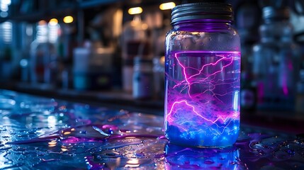 Vibrant lightning in a jar