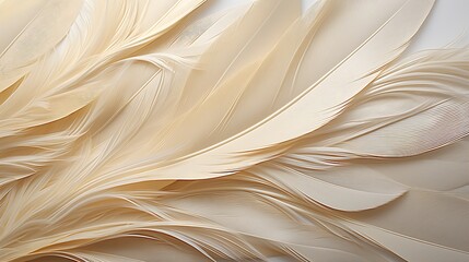 Close-up of creamy feather texture