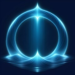 Stunning blue light trails create a mesmerizing, modern portal effect, perfect for technology, science, or innovative design projects, a dynamic and vibrant backdrop