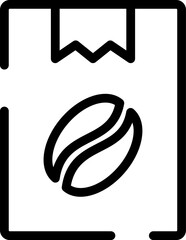 Rounded Coffee Bag Line Icon