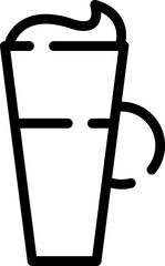 Rounded Coffee Cocktail Line Icon