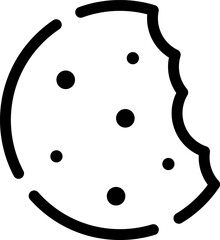Rounded Cookie Line Icon