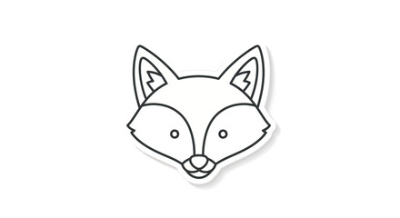 Obraz premium cute cartoon fox head