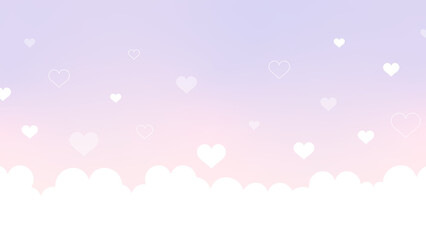 Obraz premium ハート グラデーション かわいい ポップ バレンタイン VTuber 配信 サムネイル バナー デザイン 背景 イラスト