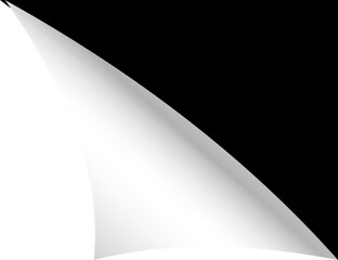 Abstract Curved Monochrome Folded Page Border Corner Gradient with Minimalist Style