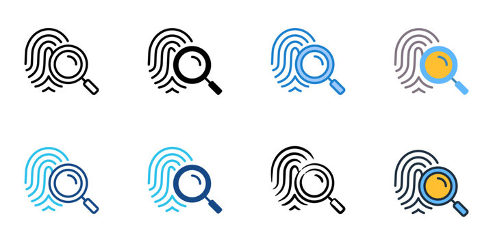 Evidence icons set multiple style collection. Editable stroke 
