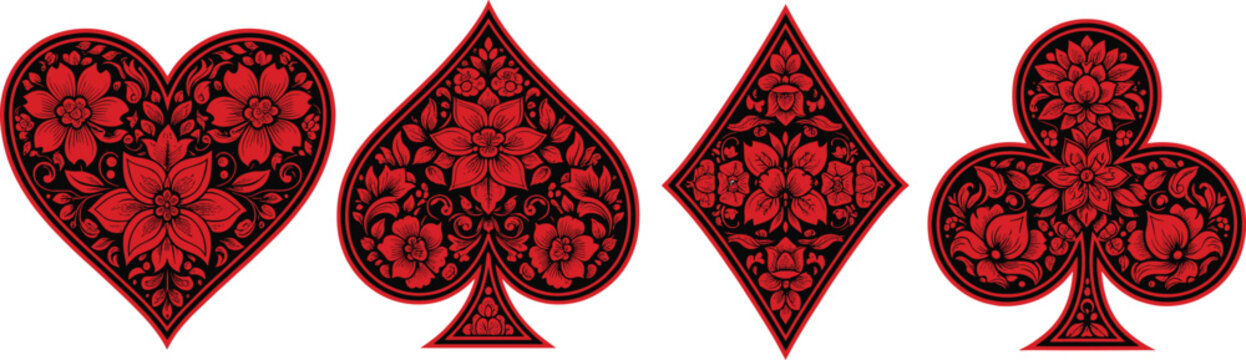 Ornate Spade Heart Diamond Club Images – Browse 715 Stock Photos