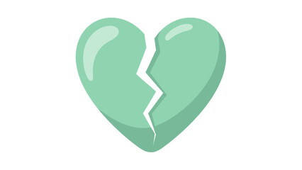 Obraz premium Cracked Heart Symbol - Broken Love and Sadness Concept