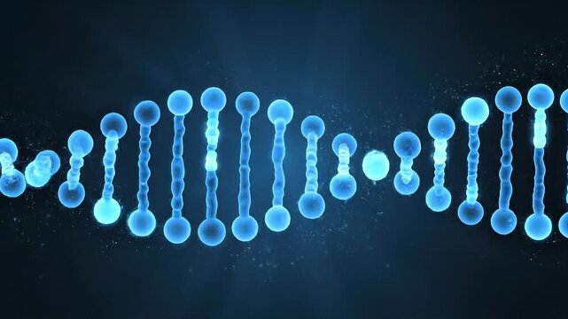 DNA Double Helix Rotating Medical Animation