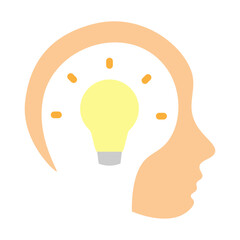 Thinking Vector Flat Icon Design