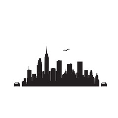 Obraz premium new york city skyline silhouette