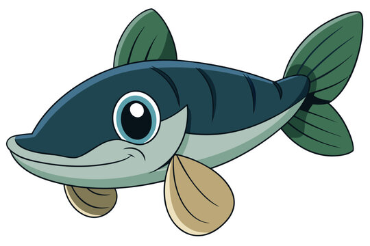 Kawaii chain pickerel fish