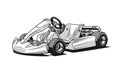 Modern Go Kart Vehicle - Racing Kart Illustration © siti