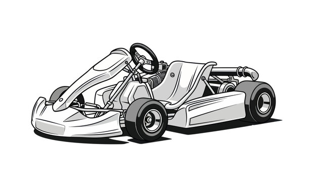 Modern Go Kart Vehicle - Racing Kart Illustration