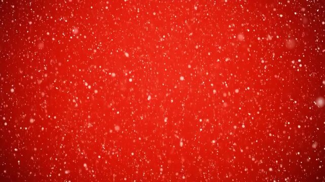 Vibrant red background with white particles