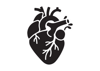 Heart Healthcare Icon, Editable Solid Vector Illustration