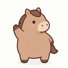 Playful equine adventure a cute horse character in a whimsical animated environment for kids