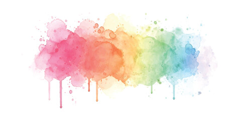 Fototapeta premium Vibrant watercolor splatter isolated on transparent background