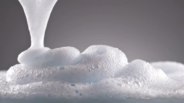 Foam Cascade - A Close-Up of Bubbling Cleansing Foam.