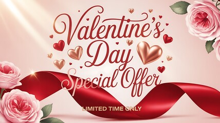 valentine greeting card with roses