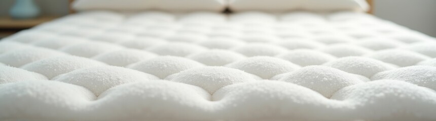 White bed with a white pillow and white sheets