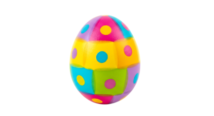 Easter day colorful egg isolated on transparent background symbolizing spring and holiday joy